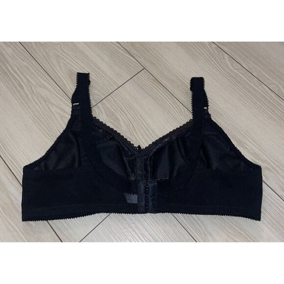 Vintage Playtex 702 Support Can Be Beautiful Bra Unlined Wire Free 38B Black - Picture 4 of 6